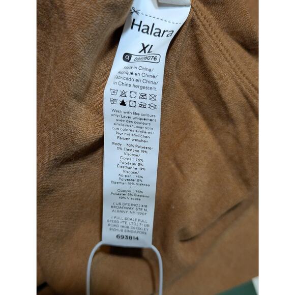 Halara Maxi Dress XL Camel Brown Sleeveless Split Slit Stretchy Flowy Casual - Picture 6 of 12